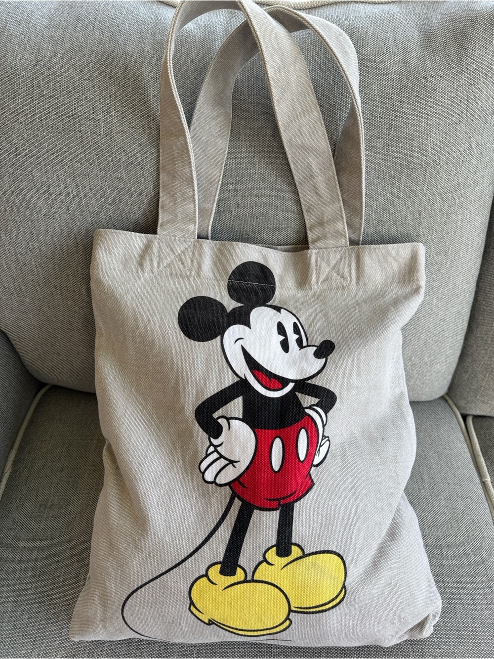Disney Couture by Loop Original nostalgic vintage Mickey Mouse Canvas Tote Bag.